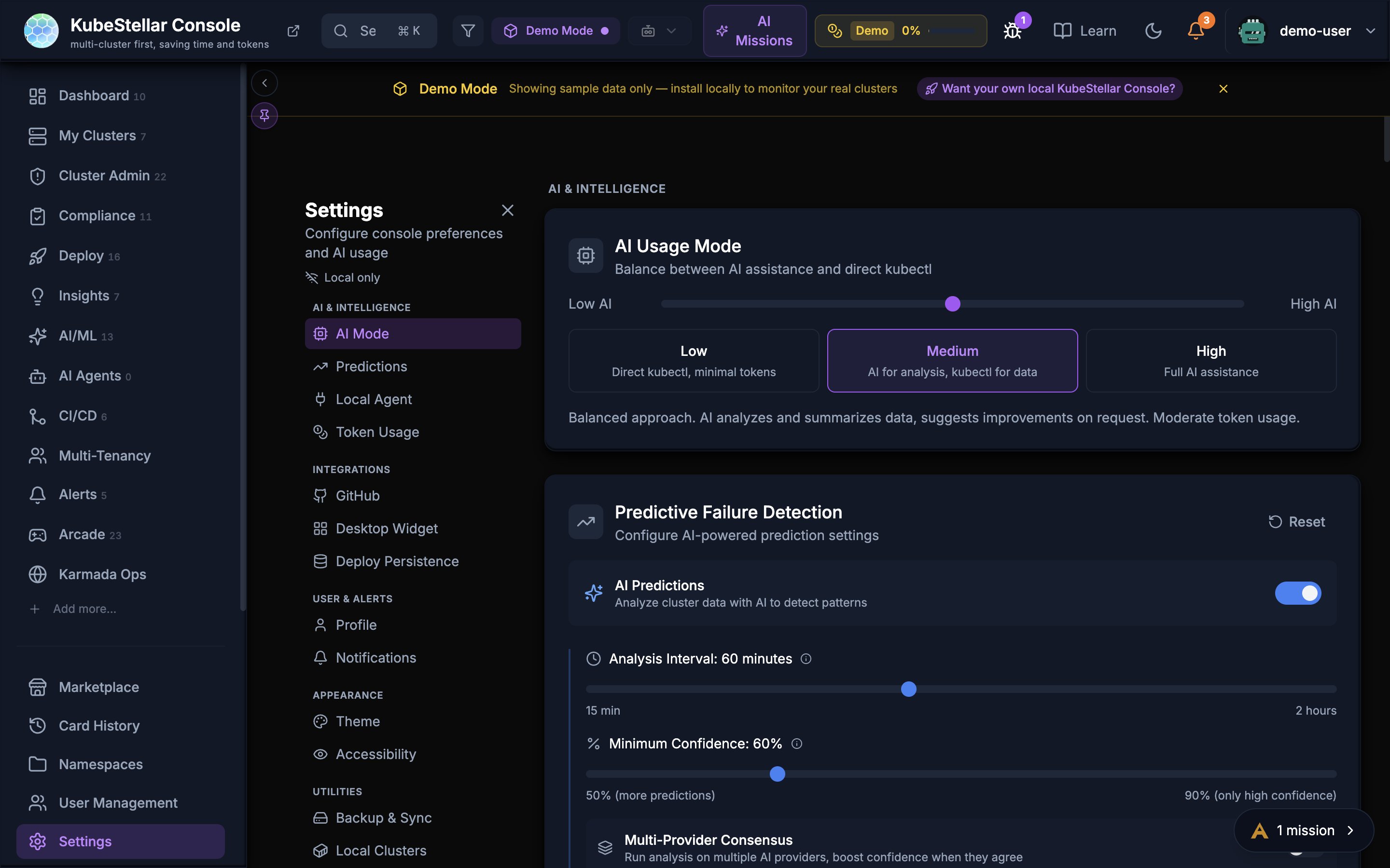 Settings Page